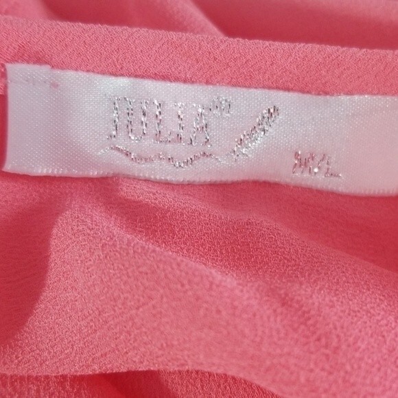 Julia coral top with gold studded trim. Size m/l - Picture 6 of 7